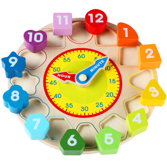 En bois horloge numérique perlé