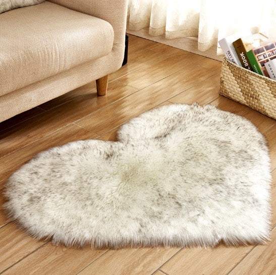 Pur Couleur En Forme de Coeur De Laine Tapis Tapis de Sol Matelas Couverture Canapé Coussin En Peluche Salon Table à Thé Canapé Chambre tapis
