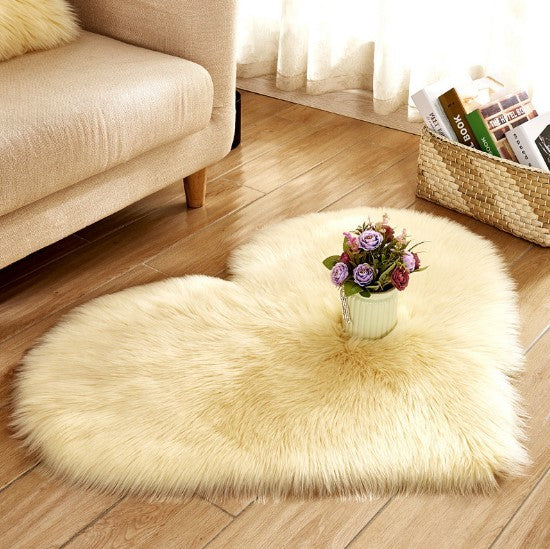 Pur Couleur En Forme de Coeur De Laine Tapis Tapis de Sol Matelas Couverture Canapé Coussin En Peluche Salon Table à Thé Canapé Chambre tapis