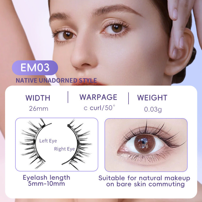 Cils naturels Magnétique Aspiration Faux Cils Quotidien Une Paire Vison Cheveux Super Doux Naturel Simulation Facile à Porter