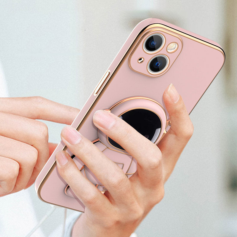 3D Astronaute Téléphone Cas Anti-Goutte Galvanoplastie Support