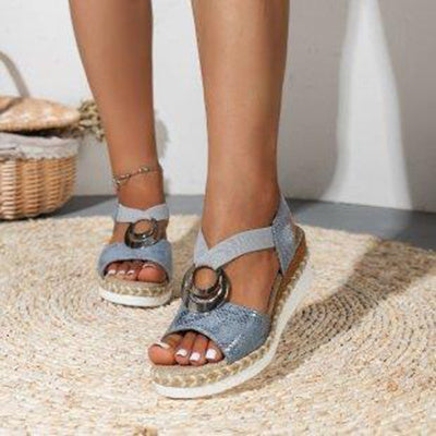 Sandales décontractées à bout droit pour femmes
