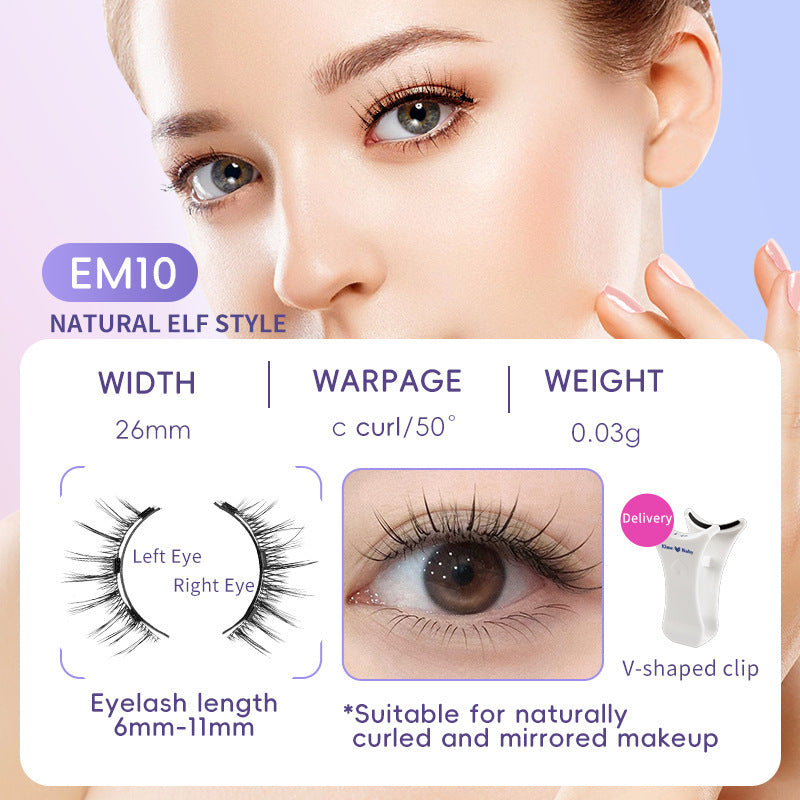 Cils naturels Magnétique Aspiration Faux Cils Quotidien Une Paire Vison Cheveux Super Doux Naturel Simulation Facile à Porter