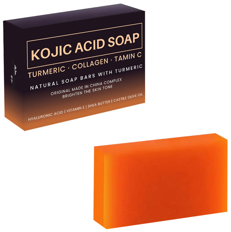 Éclaircissant couleur de peau fait main curcuma savon acide kojic