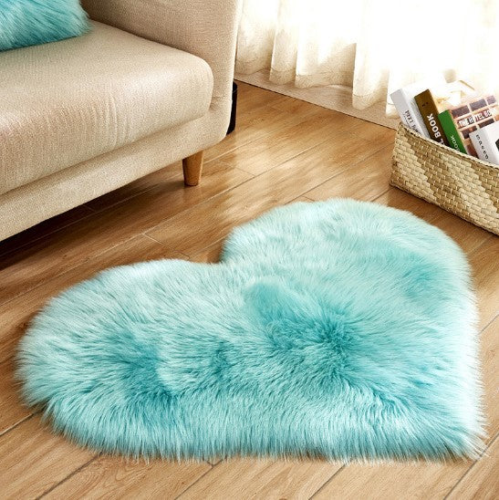 Pur Couleur En Forme de Coeur De Laine Tapis Tapis de Sol Matelas Couverture Canapé Coussin En Peluche Salon Table à Thé Canapé Chambre tapis