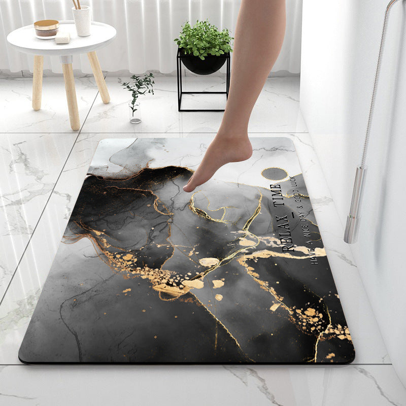 Absorption d'eau de tapis de salle de bains diatome ooze