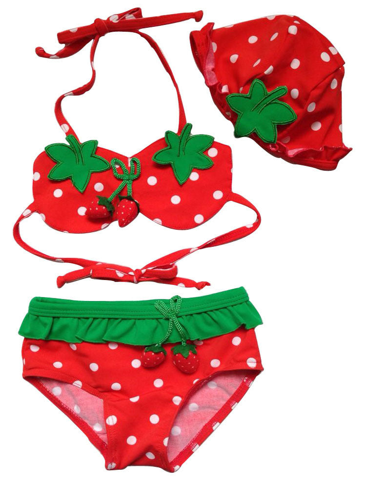 Maillot de bain enfant fraise