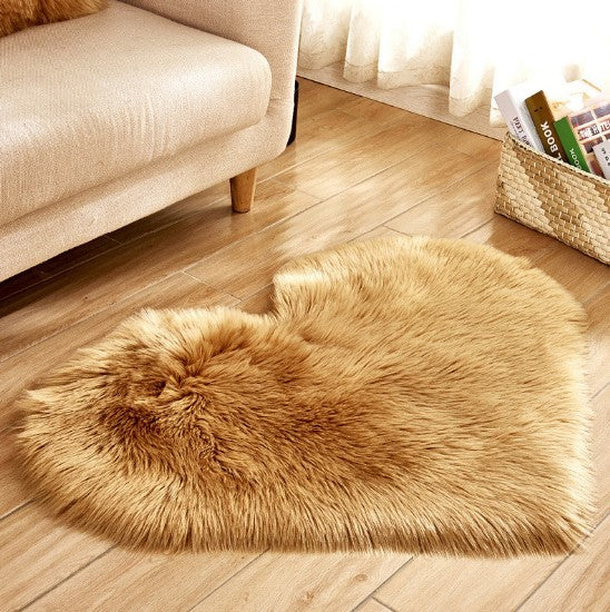 Pur Couleur En Forme de Coeur De Laine Tapis Tapis de Sol Matelas Couverture Canapé Coussin En Peluche Salon Table à Thé Canapé Chambre tapis