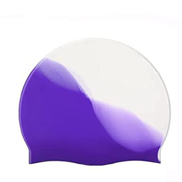 Silicone Casquette de Natation Gradient Couleur Blocage Impression Étanche