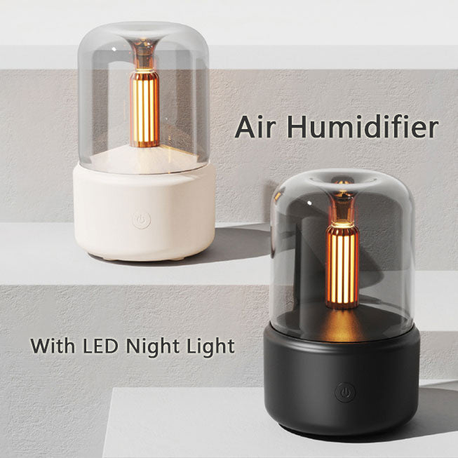 Atmosphère Lumière Humidificateur Aux Chandelles Arôme Diffuseur Portable 120ml Électrique USB Air Humidificateur Cool Mist Maker Fogger 8-12 heures Avec LED Night Light