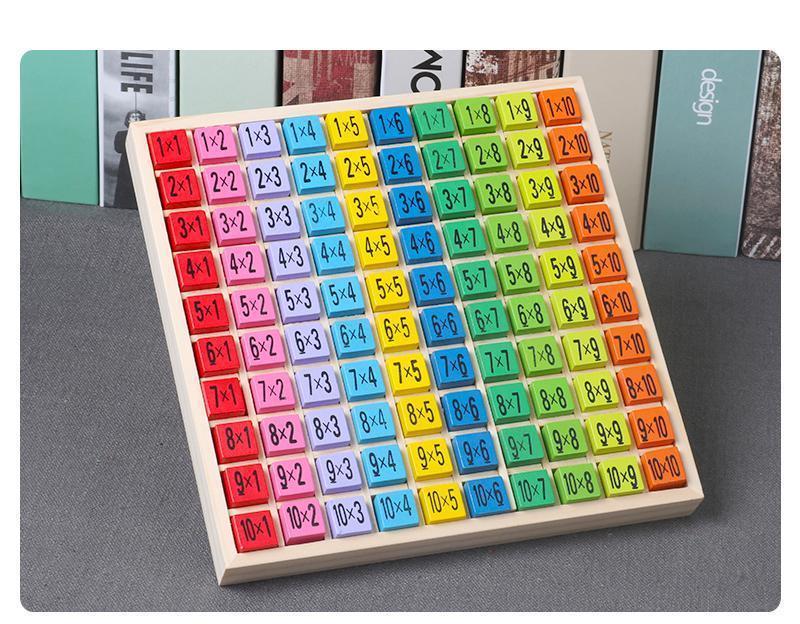 En bois Montessori Multiplication Table