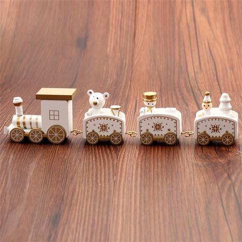4 pièces Mini Bois Train Jouets