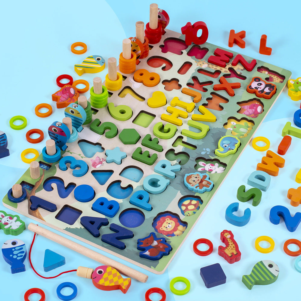 Enfants 3D Alphabet Nombre Puzzle Bébé Coloré Géométrique Lettre Numérique Jouet Éducatif