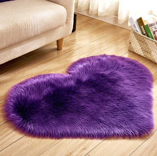 Pur Couleur En Forme de Coeur De Laine Tapis Tapis de Sol Matelas Couverture Canapé Coussin En Peluche Salon Table à Thé Canapé Chambre tapis