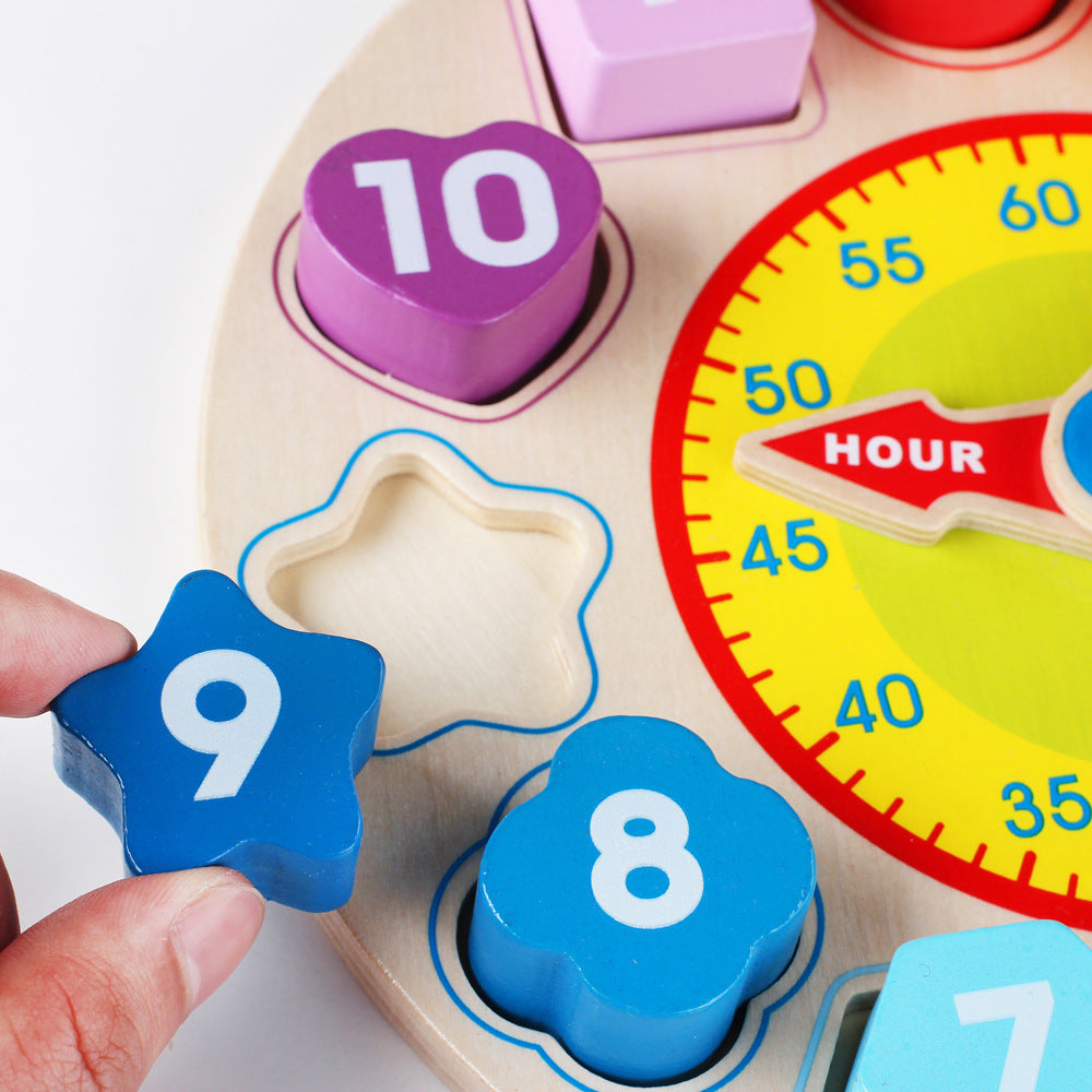 En bois horloge numérique perlé