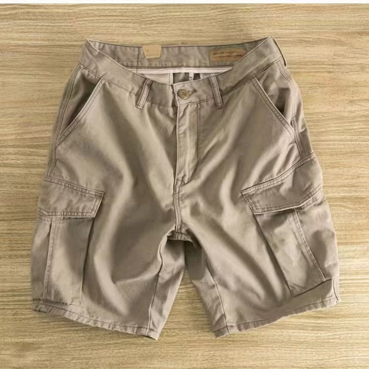 Vêtements de travail décontractés pour hommes, pantalon de cinquième droite assorti avec tout pour été