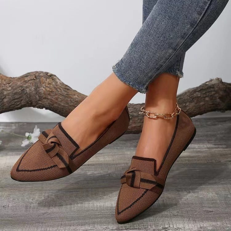 Chaussures plates à bout pointu pour femmes,