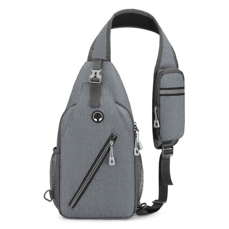 Sac de poitrine simple sac à dos multifonctionnel pour hommes, sac messager de sport décontracté
