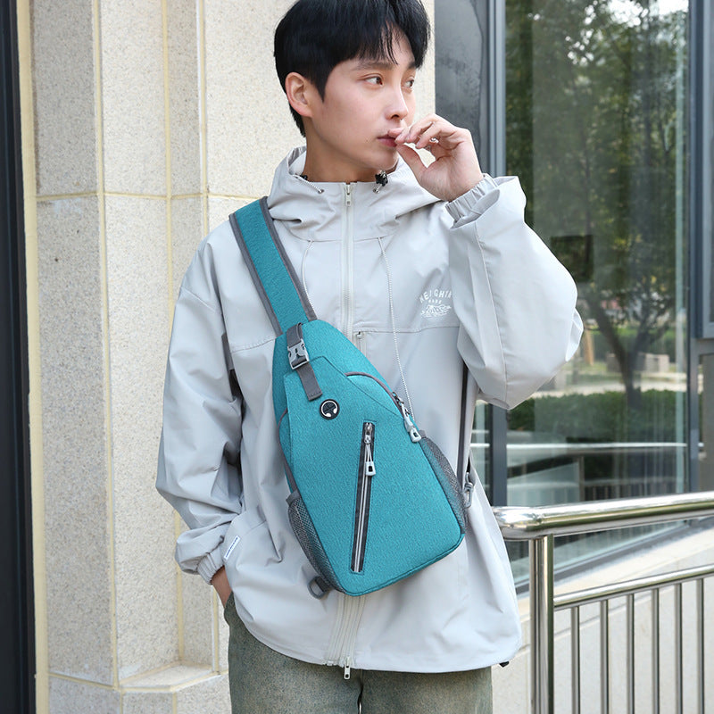 Sac de poitrine simple sac à dos multifonctionnel pour hommes, sac messager de sport décontracté
