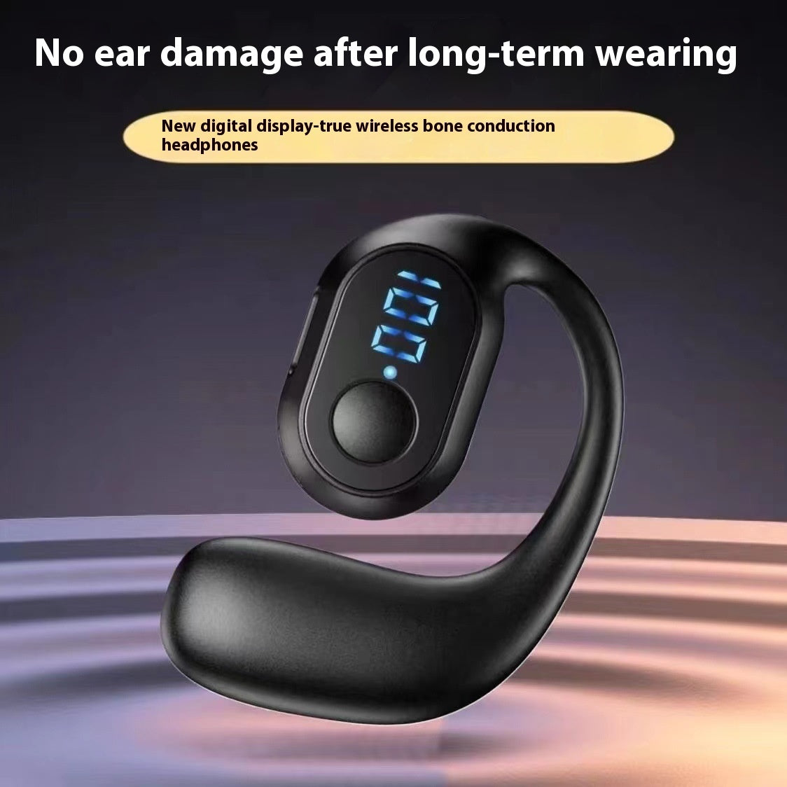 Affichage numérique intelligent non intra-auriculaire, casque d'écoute sans fil professionnel