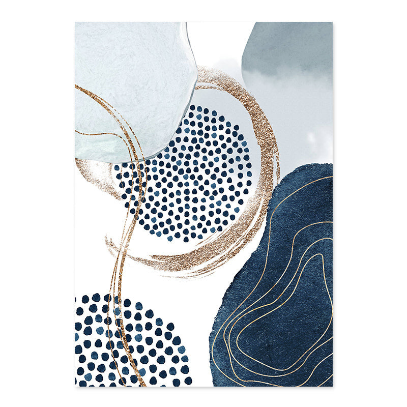 Abstrait aquarelle formes géométriques œuvre toile peinture affiche