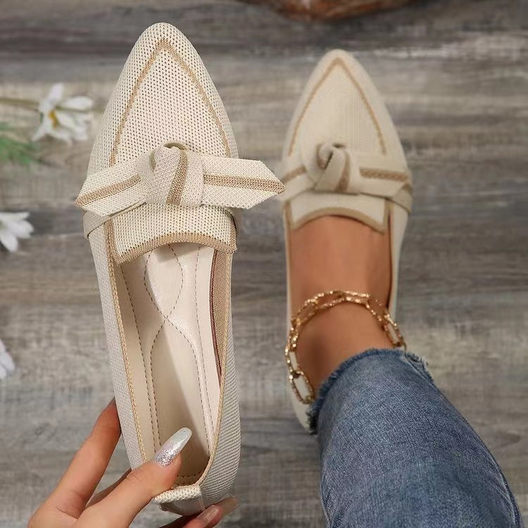 Chaussures plates à bout pointu pour femmes,