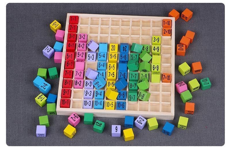 En bois Montessori Multiplication Table