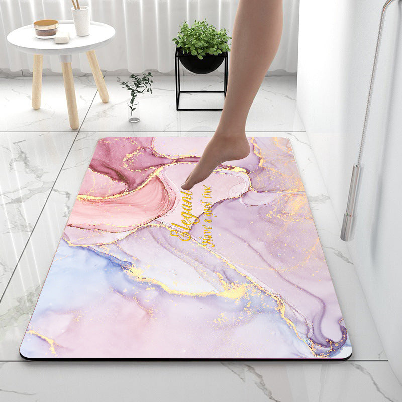 Absorption d'eau de tapis de salle de bains diatome ooze