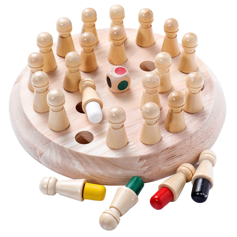 Enfant En Bois Puzzle Jouets Mémoire Échecs
