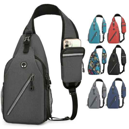 Sac de poitrine simple sac à dos multifonctionnel pour hommes, sac messager de sport décontracté