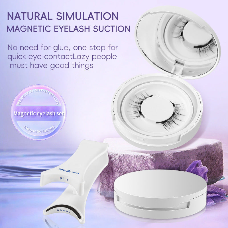 Cils naturels Magnétique Aspiration Faux Cils Quotidien Une Paire Vison Cheveux Super Doux Naturel Simulation Facile à Porter