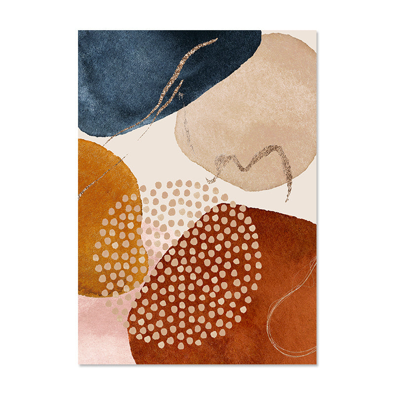 Abstrait aquarelle formes géométriques œuvre toile peinture affiche