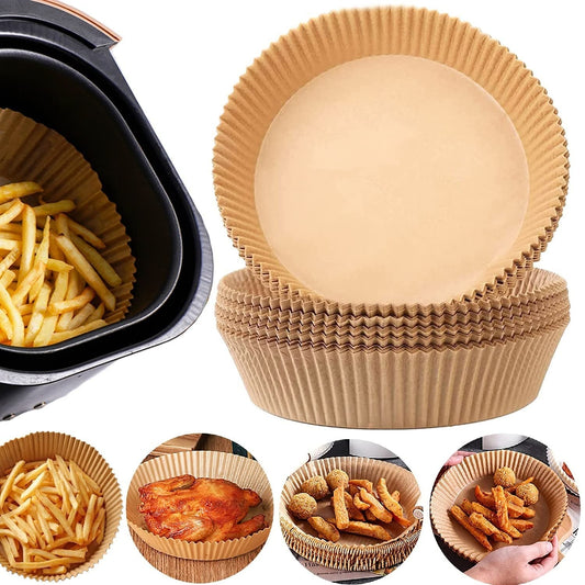 Air Friteuse Papier Alimentaire Jetable Papier Doublure Airfryer Cuiseurs Cuisine anti-Huile Barbecue Plaque Vapeur Friteuse Accessoires De Cuisson