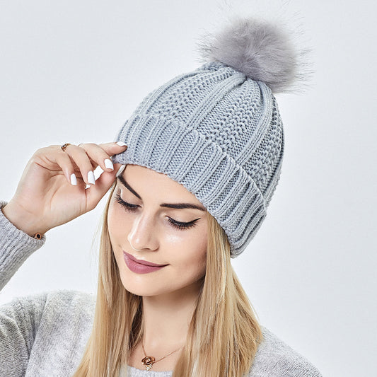 Tricoté Chapeau Lâche Et Chaud Croix-frontière De Laine Chapeau Dames
