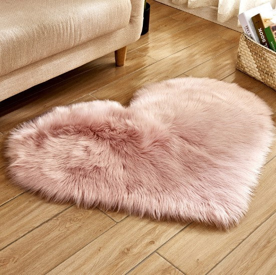 Pur Couleur En Forme de Coeur De Laine Tapis Tapis de Sol Matelas Couverture Canapé Coussin En Peluche Salon Table à Thé Canapé Chambre tapis