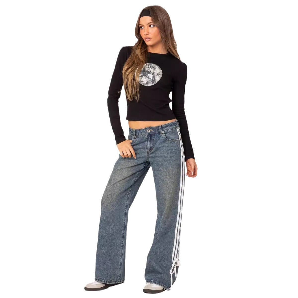 Jeans à la mode ample pour femmes