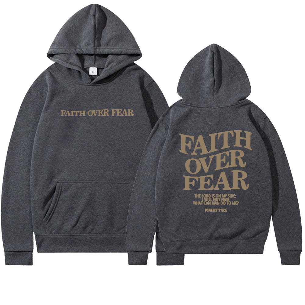 Pull à capuche pour hommes et femmes Faith Over Fear