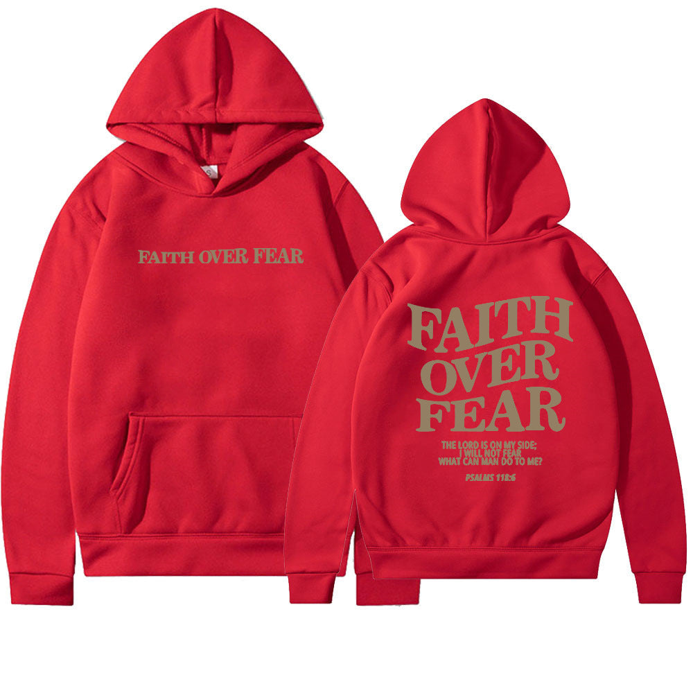 Pull à capuche pour hommes et femmes Faith Over Fear
