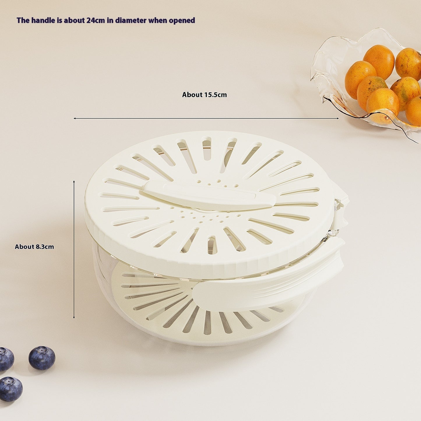 Panier de vidange avec couvercle Cuisine fruits Lavage Réfrigérateur Boîte de rangement