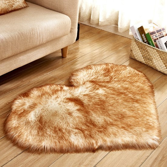 Pur Couleur En Forme de Coeur De Laine Tapis Tapis de Sol Matelas Couverture Canapé Coussin En Peluche Salon Table à Thé Canapé Chambre tapis
