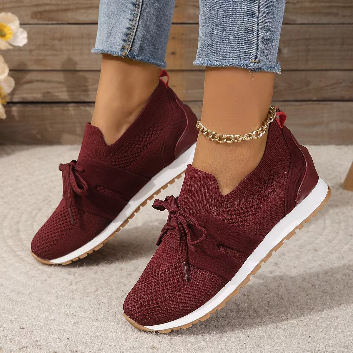 Chaussures plates à lacets,