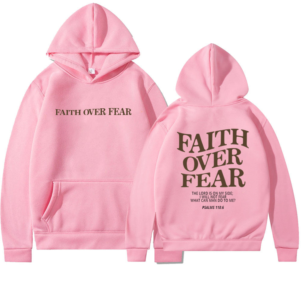 Pull à capuche pour hommes et femmes Faith Over Fear