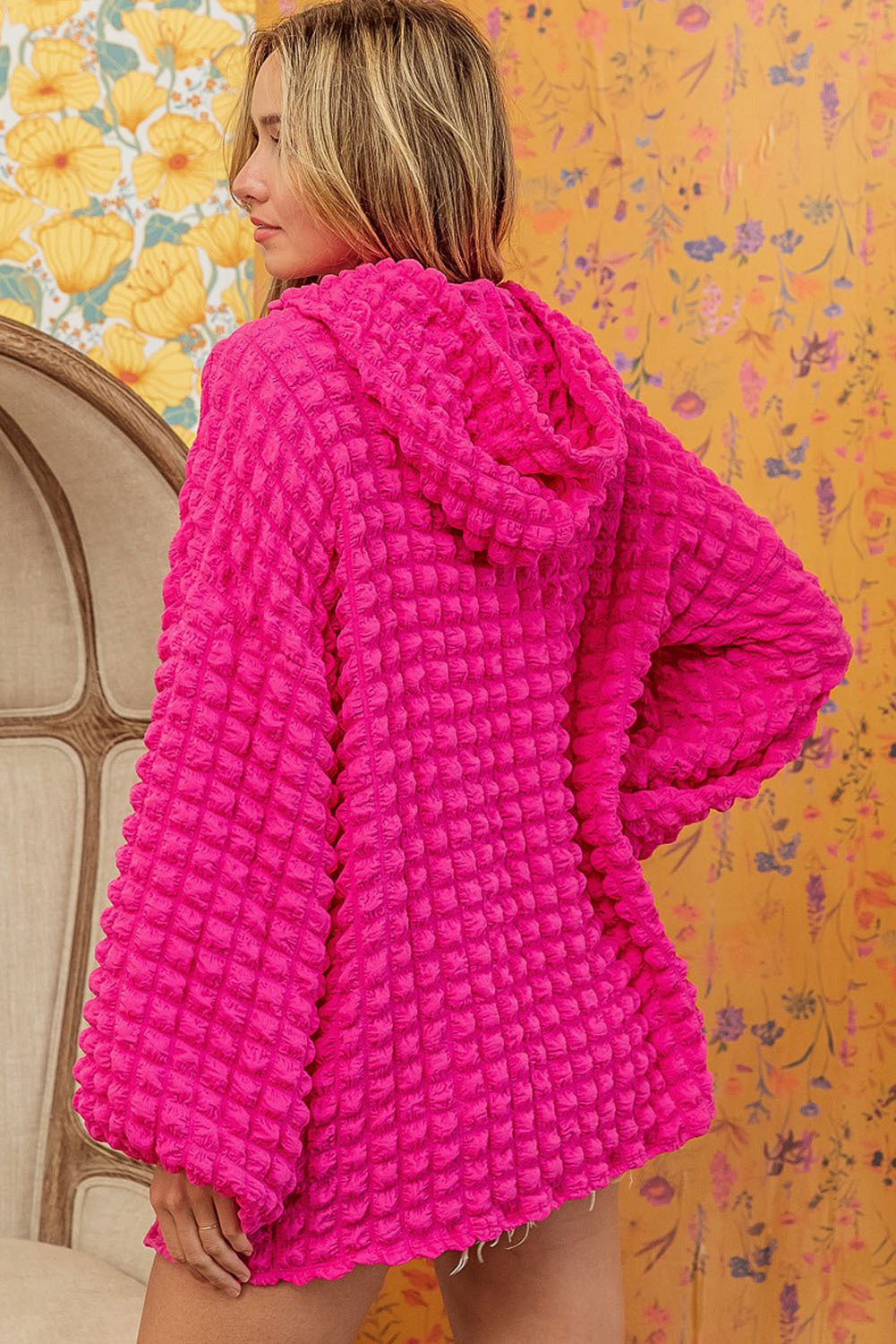 Pull à manches longues à capuche décontracté à la mode pour femme
