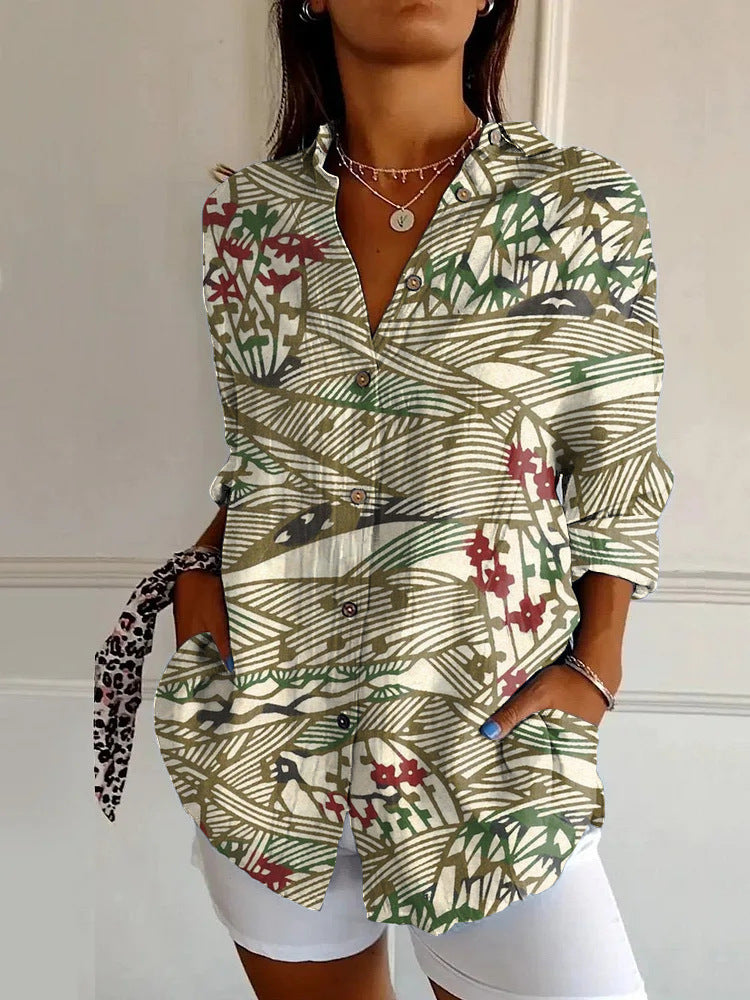 Chemise d'été imprimée à motif animal pour femmes