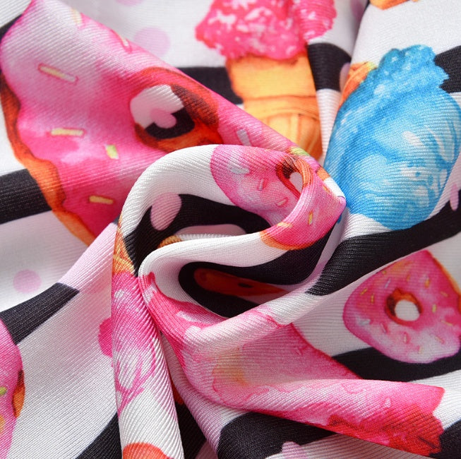 Maillot de bain rayé pour fille beignet