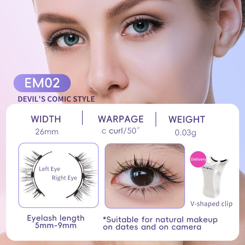 Cils naturels Magnétique Aspiration Faux Cils Quotidien Une Paire Vison Cheveux Super Doux Naturel Simulation Facile à Porter