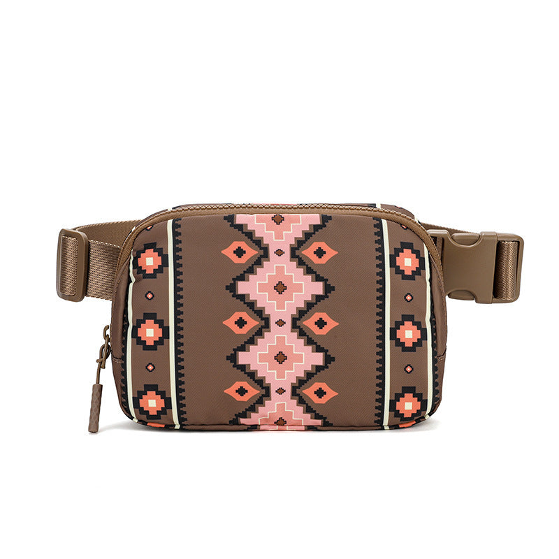 Nouveau bohème imprimé sac à bandoulière réglable sac à bandoulière mode décontracté extérieur course à bandoulière pour femmes