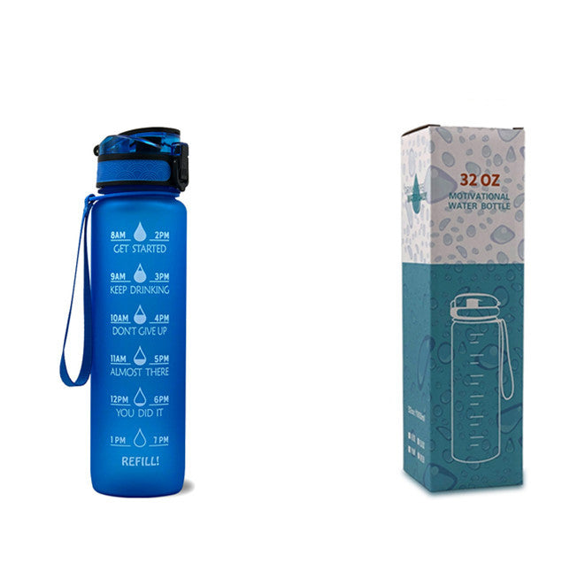 1L Tritan Bouteille D'eau Avec Marqueur de Temps Rebond Couverture de Motivation Bouteille D'eau Vélo Étanche Tasse Pour Les Sports De Fitness Bouteilles