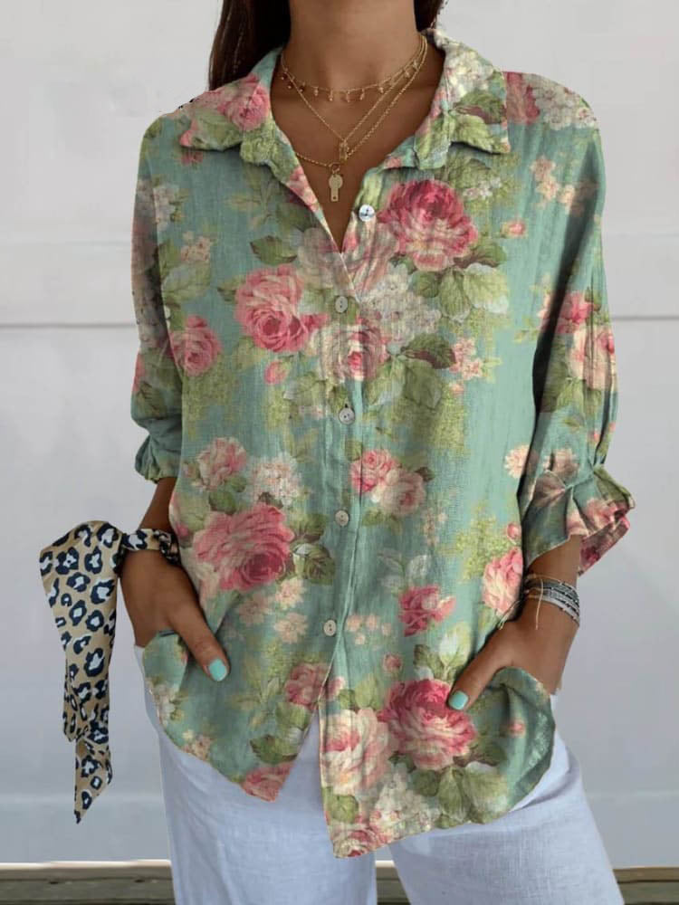 Chemise d'été imprimée à motif animal pour femmes