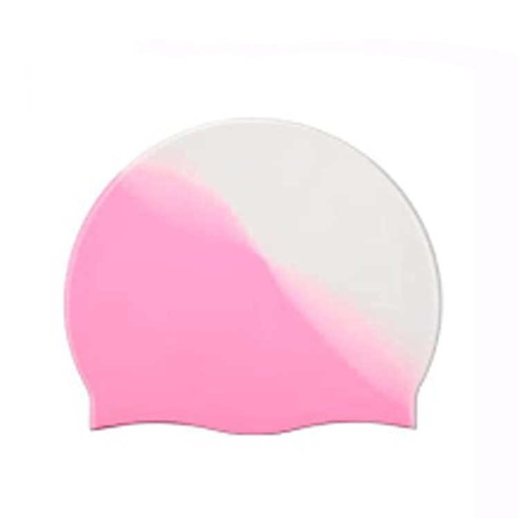 Silicone Casquette de Natation Gradient Couleur Blocage Impression Étanche